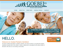 Tablet Screenshot of goebelpediatricdentistry.com